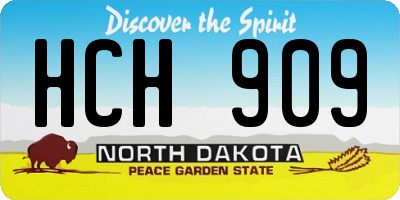 ND license plate HCH909