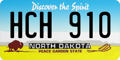 ND license plate HCH910