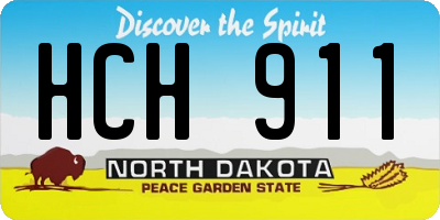 ND license plate HCH911
