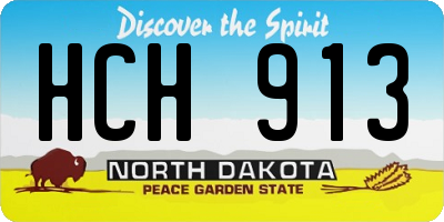 ND license plate HCH913