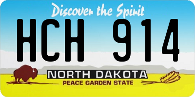 ND license plate HCH914