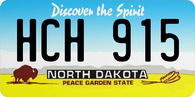 ND license plate HCH915