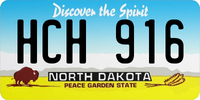 ND license plate HCH916