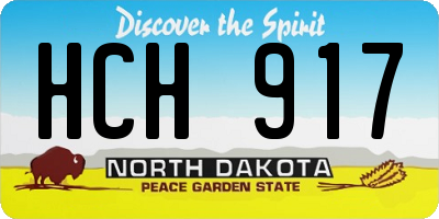 ND license plate HCH917