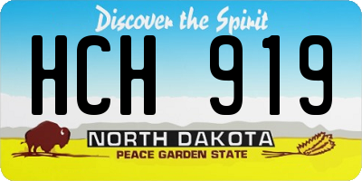 ND license plate HCH919