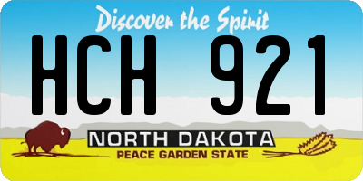 ND license plate HCH921