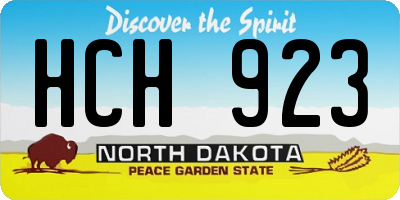 ND license plate HCH923