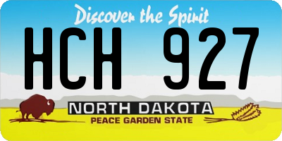 ND license plate HCH927