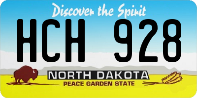 ND license plate HCH928