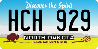 ND license plate HCH929