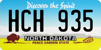 ND license plate HCH935