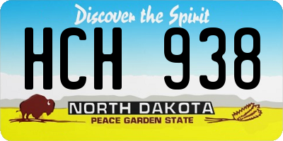 ND license plate HCH938