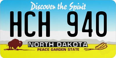 ND license plate HCH940