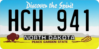 ND license plate HCH941