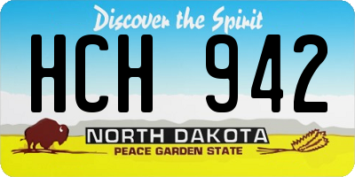 ND license plate HCH942