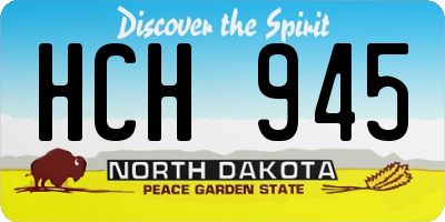 ND license plate HCH945