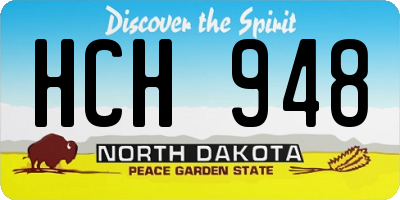 ND license plate HCH948