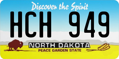 ND license plate HCH949