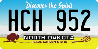 ND license plate HCH952