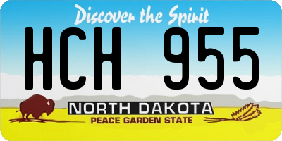 ND license plate HCH955