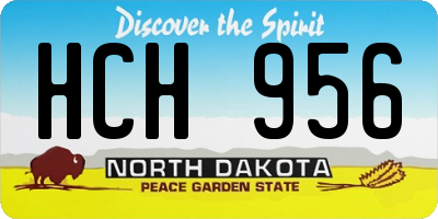 ND license plate HCH956