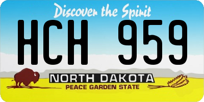 ND license plate HCH959