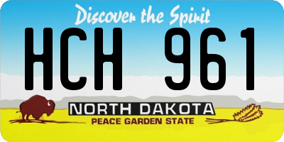 ND license plate HCH961