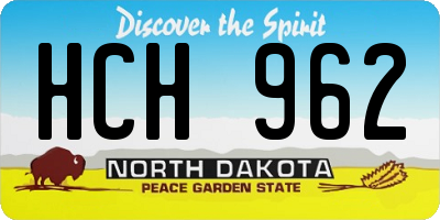 ND license plate HCH962