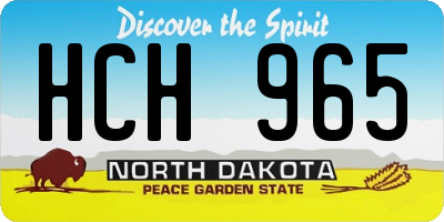 ND license plate HCH965