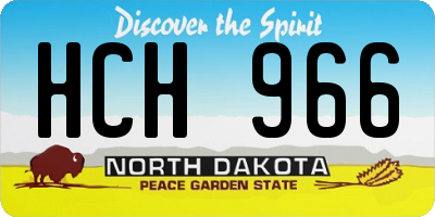 ND license plate HCH966