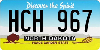 ND license plate HCH967