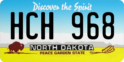 ND license plate HCH968