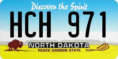 ND license plate HCH971