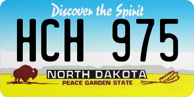 ND license plate HCH975