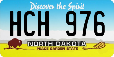 ND license plate HCH976