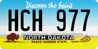 ND license plate HCH977