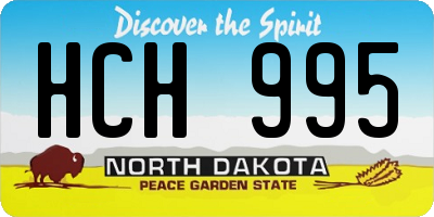 ND license plate HCH995