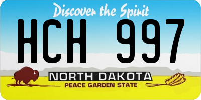 ND license plate HCH997