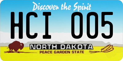 ND license plate HCI005