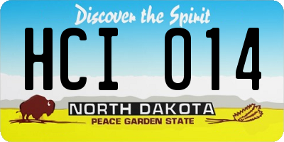 ND license plate HCI014