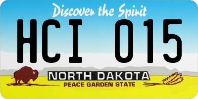 ND license plate HCI015