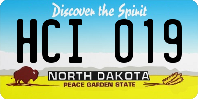 ND license plate HCI019