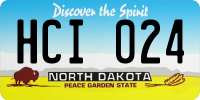 ND license plate HCI024