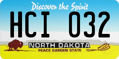 ND license plate HCI032