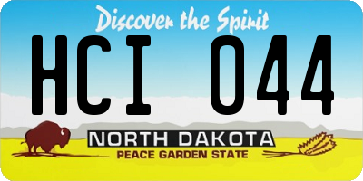 ND license plate HCI044