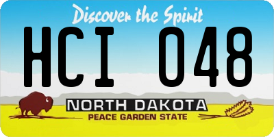ND license plate HCI048