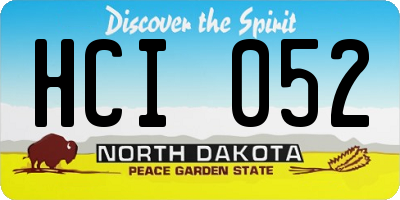 ND license plate HCI052