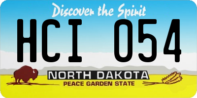 ND license plate HCI054