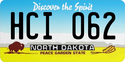ND license plate HCI062