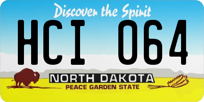 ND license plate HCI064